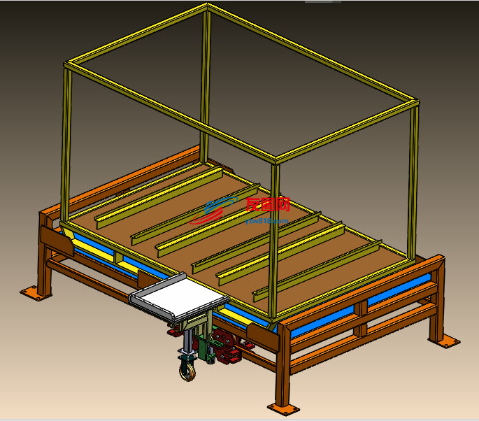汽车座椅输送架3D图纸 STEP格式