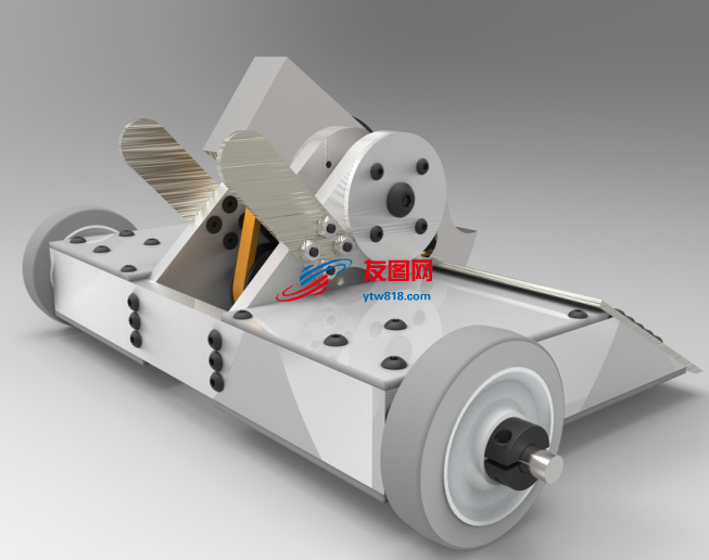 武术对战机器人车3D图纸 Solidworks设计 附STEP IGS