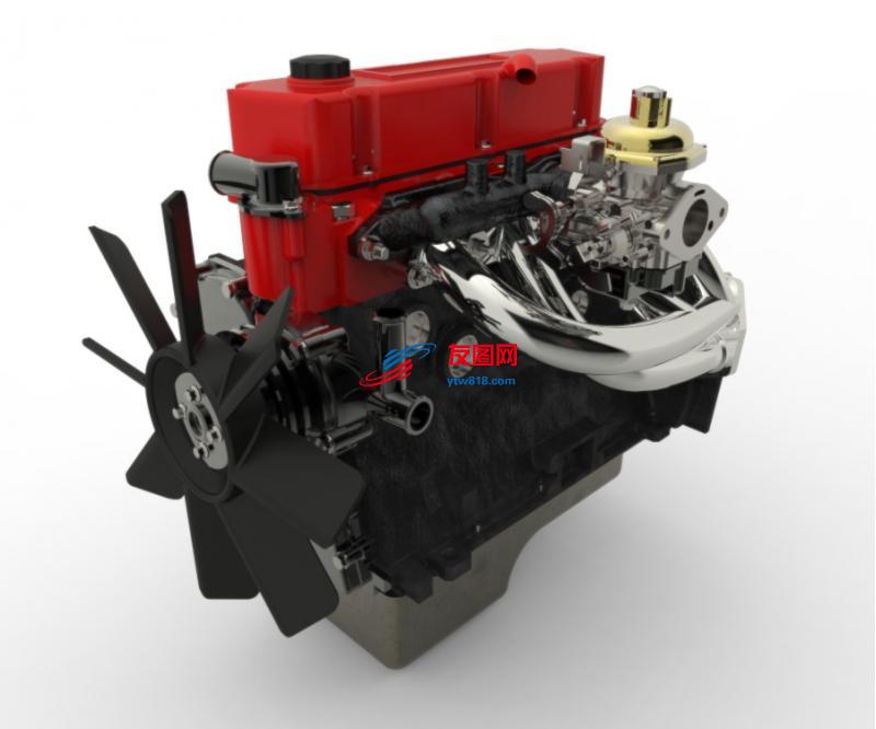 Hillman Engine希尔曼发动机模型3D图纸 STP格式