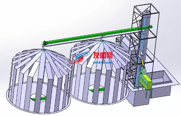 矿产输送系统3D图纸 Solidworks设计 附STP