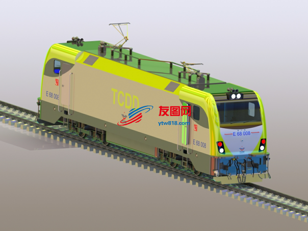 机车火车模型3D图纸 Solidworks设计