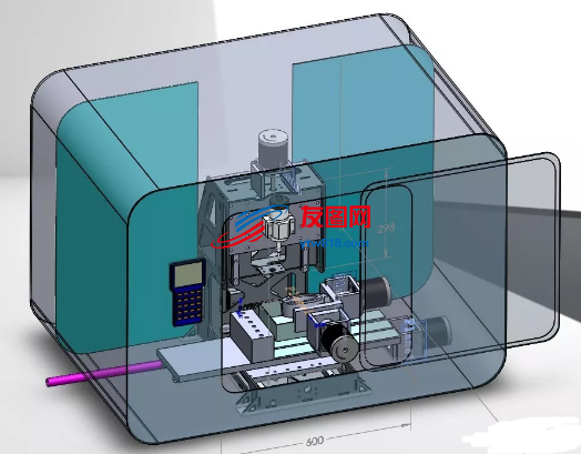 5轴CNC数控机床3D图纸 Solidworks设计