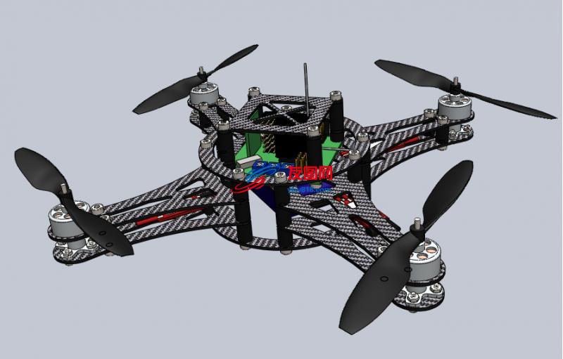 四轴飞行器 舵机 3D模型 开源硬件 遥控飞机SW