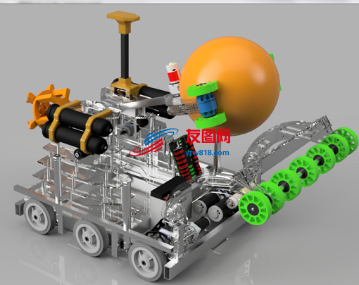 夹球运球机器人车3D图纸 STP格式