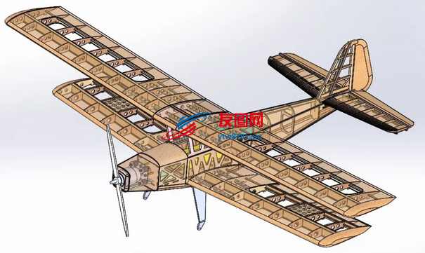 航模飞机骨架图纸 Solidworks设计 dxf平面图