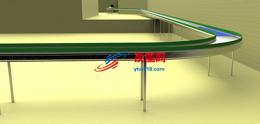 长输送线模型3D图纸 CATIA设计 附st