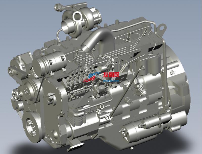 柴油发动机模型 solidworks格式 stp格式