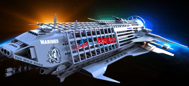 科幻宇宙飞船3D图纸 Solidworks设计