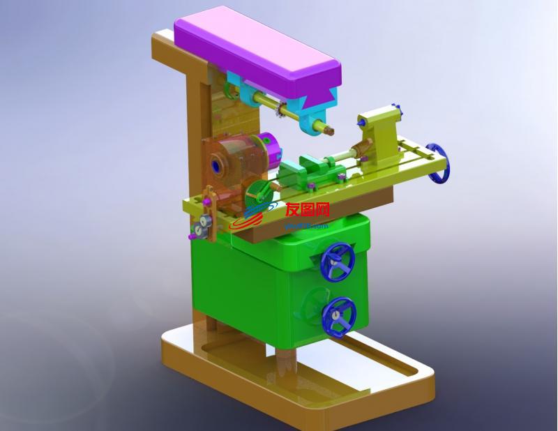 Milling Machine 29铣床模型3D图纸 STEP格式