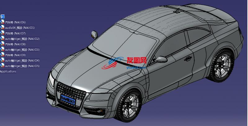 奥迪汽车A5 3D模型 STP格式