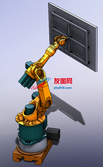 KR16 六轴工业机器人搬运电视屏3D数模图纸 STEP IGS格式