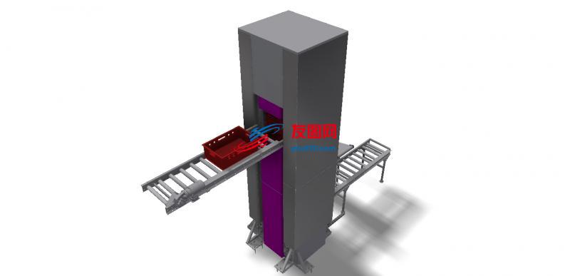 垂直转运输送机3D模型图纸 STP格式