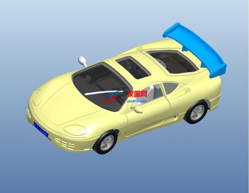 PROE5.0全参法拉利玩具汽车（有机械结构）