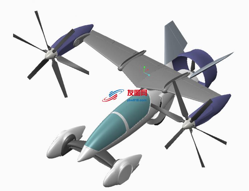 飞行概念车造型3D模型图纸 ProE设计
