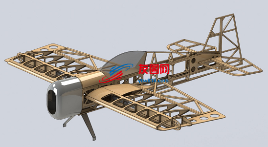 aeromodelo drop-x航模飞机框架3D图纸 Solidworks设计