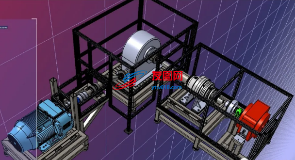 减速器试验机3D数模图纸 IGS格式
