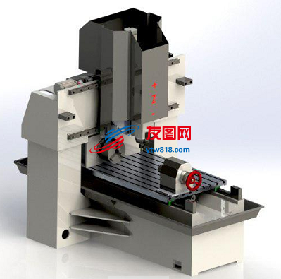 4轴CNC数控机床3D图纸 STEP格式