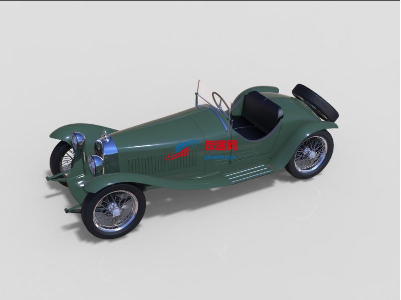 老式轿车 Alfa Romeo Spider1931模型3D图纸