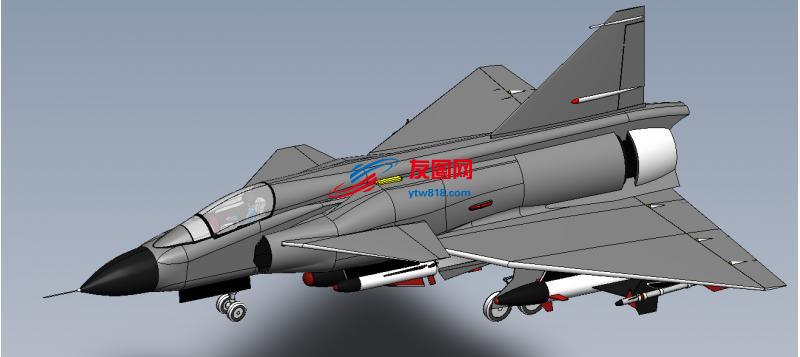 t喷气式飞机3D数模图纸 Solidworks设计 附STEP IGS