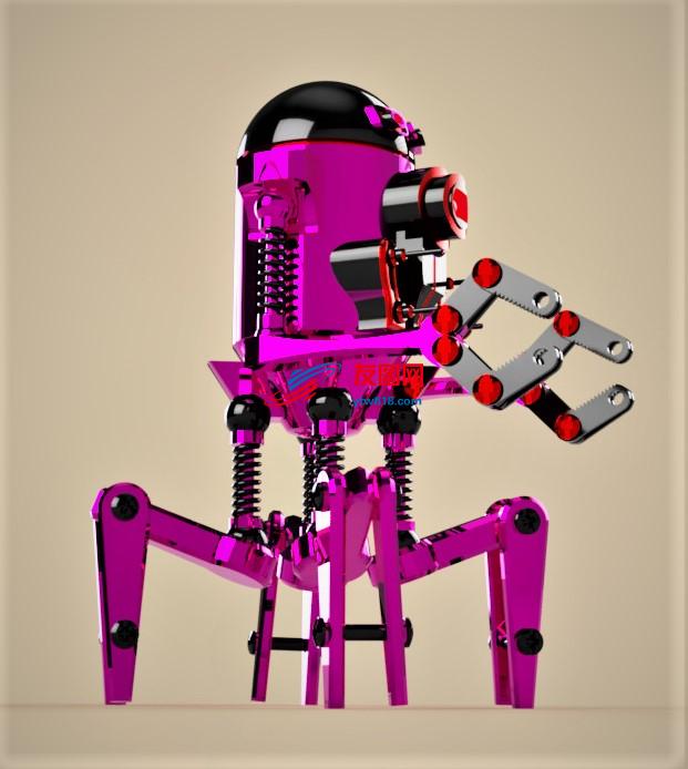 Robot Can机器人造型三维图纸-STEP格式