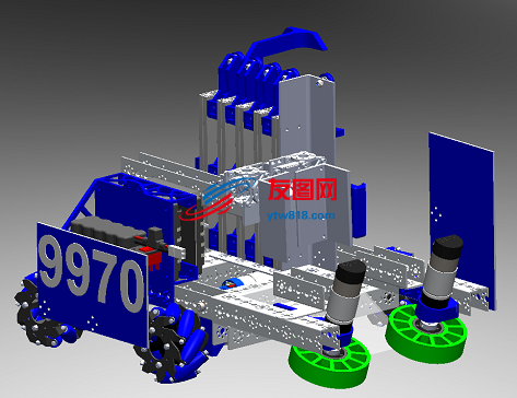 麦克纳姆轮机器人车3D图纸 step