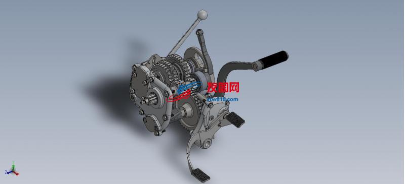 M72摩托车变速箱3D模型