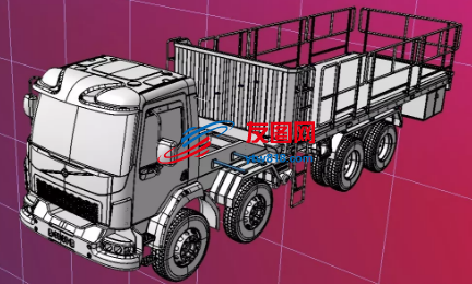 卡车货车3D数模图纸 IGS格式
