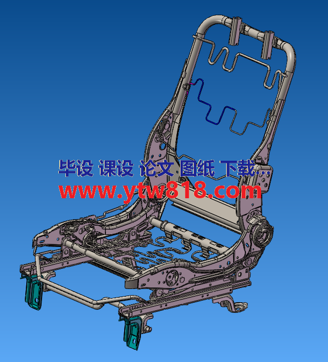 汽车座椅框架详细3D图纸
