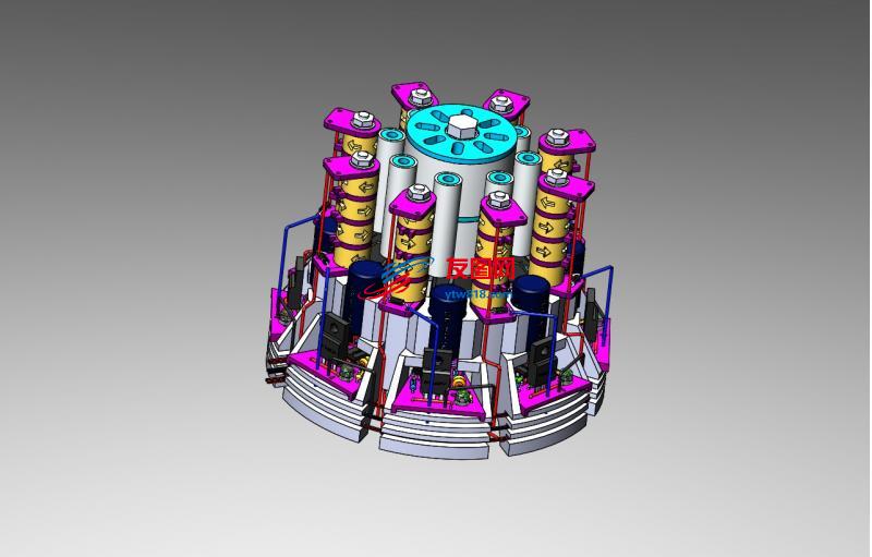 塞尔效应发电机内部结构模型3D图纸 Solidworks设计