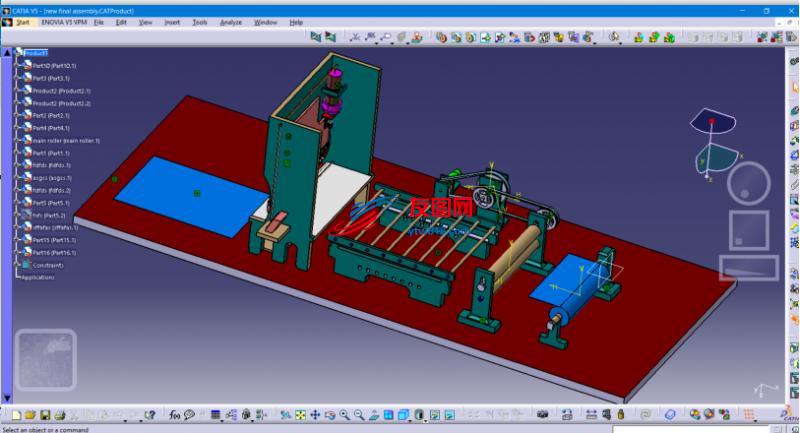 液压剪板机构3D图纸 CATIA设计
