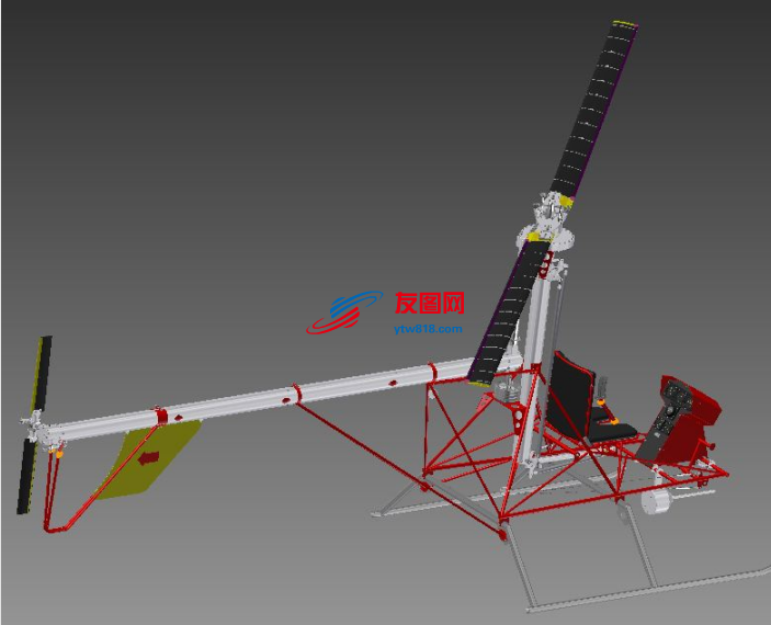 直升机 小型DIY飞机模型3D图纸 CATIA设计 附PDF工程图