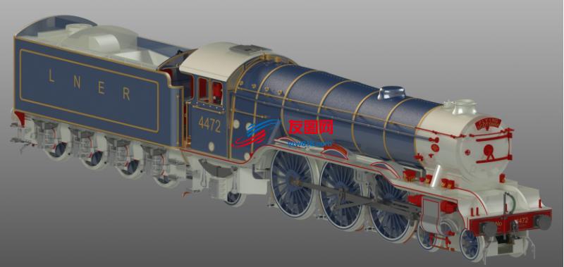 机车火车模型3D图纸 AUTOCAD设计 dwg格式