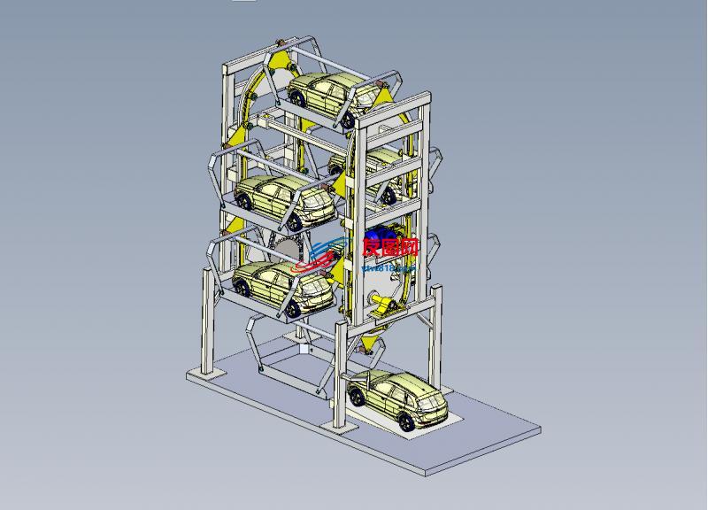 垂直循环式立体车库三维模型