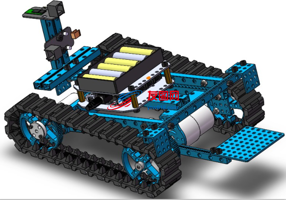 履带机器人车3D图纸 STEP格式