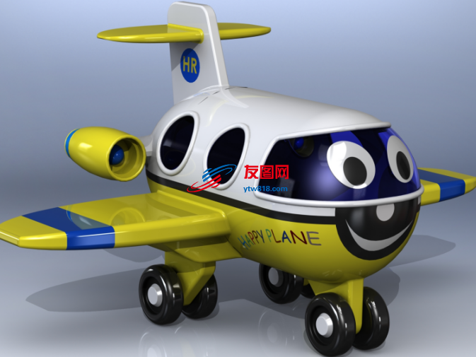 小飞机玩具模型3D图纸 Solidworks设计 附STEP