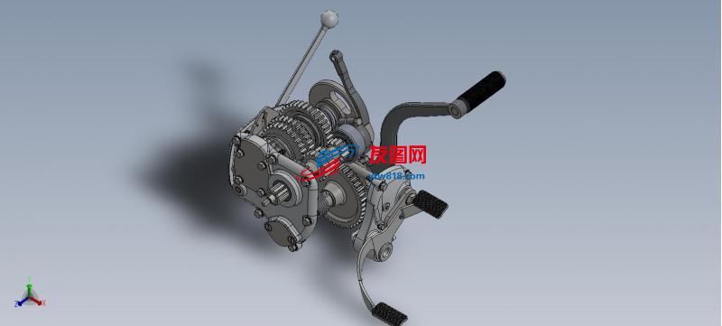 M72摩托车变速箱3D模型（Solidworks软件打开）
