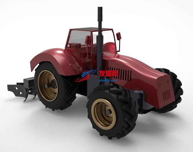 拖拉机简易模型3D图纸 CATIA设计