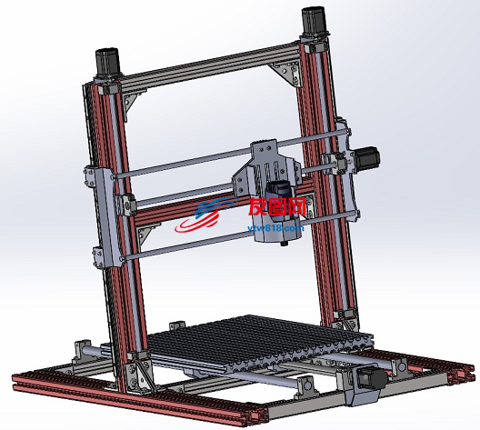 桌面型CNC铣床简易模型3D图纸 STEP格式