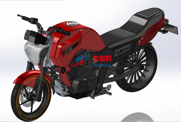 N摩托车模型3D图纸 IGS格式