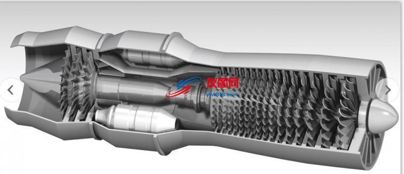 涡轮喷气发动机演示结构3D图纸 CATIA设计