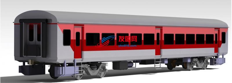 火车机车模型3D图纸 STP格式