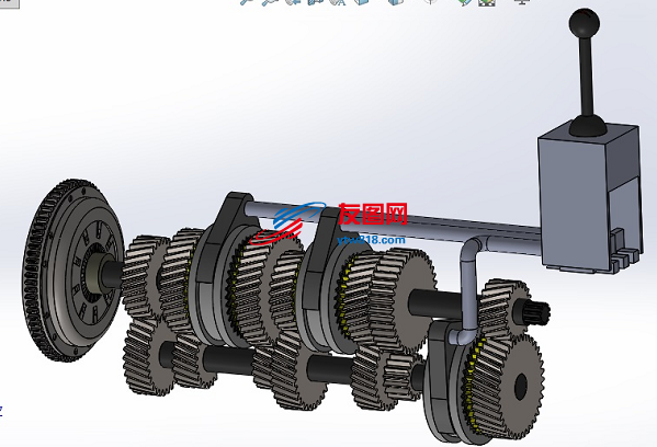 变速箱齿轮结构3D图纸 Solidworks设计