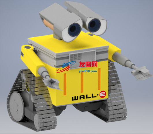 机器人瓦力WALL-E模型3D图纸 INVENTOR设计