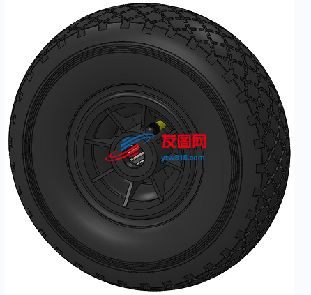 货车车轮轮胎模型3D图纸 Solidworks设计