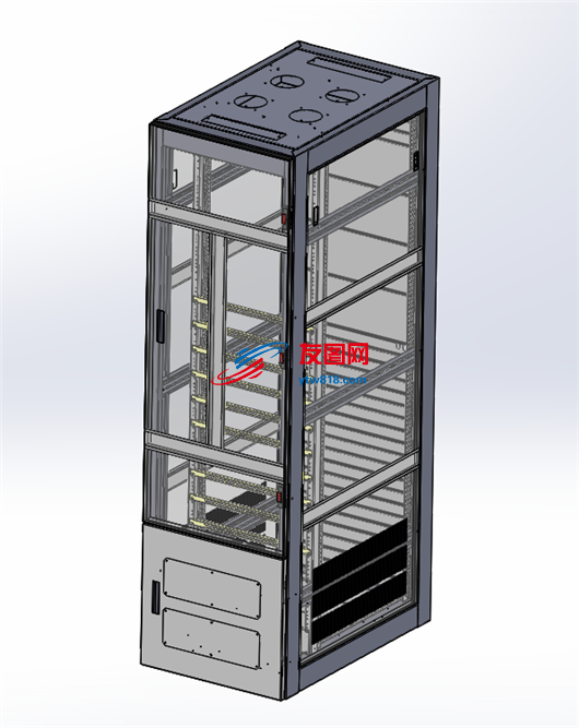5747-钣金配电柜电器柜（含CAD装配图）SW2014