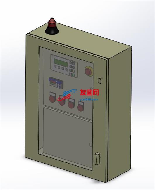嵌套式电控箱STEP格式设计模型