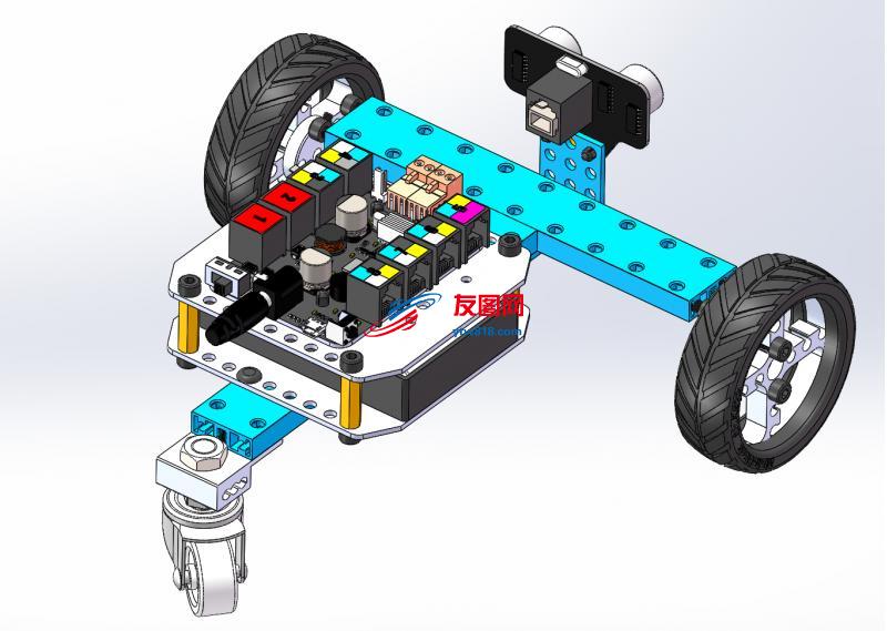 三轮机器人车模型