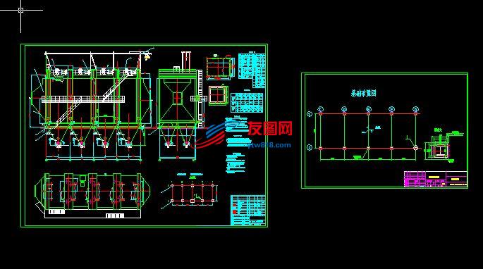 GD80-4型静电收尘器总图及基础布置图