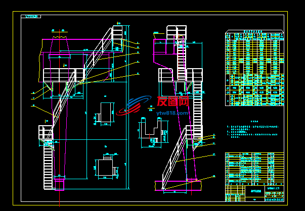 m0518 起重机梯子平台图纸