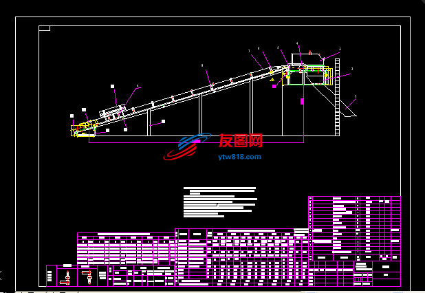 TD2J2带式输送机总装图